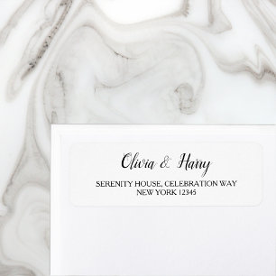 Elegantes, modernes, einfaches Hochzeitsrücksendes