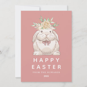 Elegantes modernes einfaches Osterhase-Happy-Oster Feiertagskarte