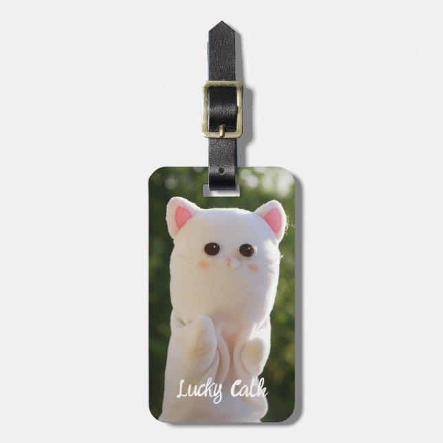 Elegantes modernes, einfaches Personalisiertes Fot Gepäckanhänger (Vorderseite vertikal)