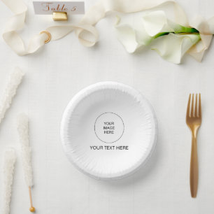 Elegantes modernes einfaches Round-Template Niedli Pappteller