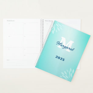 Elegantes, modernes, einfaches, subtiles Monogramm Planer