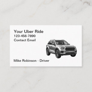 Elegantes modernes einfaches Uber-Fahrer-Taxi Visitenkarte