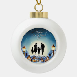 Elegantes, modernes, einfaches Vintages Foto Keramik Kugel-Ornament