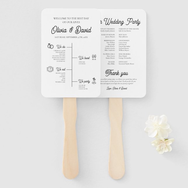 Elegantes, modernes, einzigartiges Programm für Ho Fächer (Vorne und Hinten)