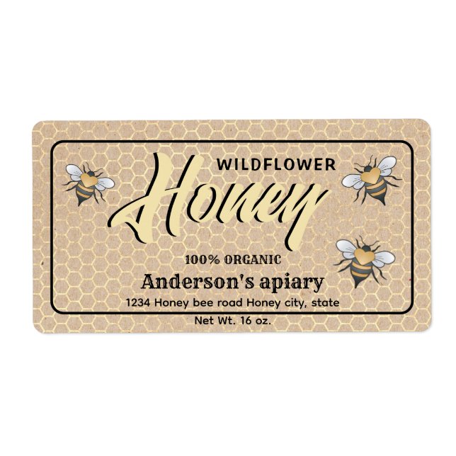 Elegantes, modernes Etikett für Pappkarton (Vorne)