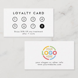 Elegantes, modernes Firmenlogo Schwarz-weiß Treuekarte