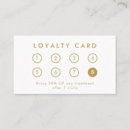 Elegantes, modernes Firmenlogo Weiß & Gold Treuekarte