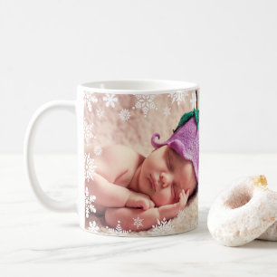 Elegantes, modernes First Christmas Baby Foto Kaffeetasse