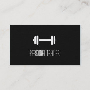 Elegantes, modernes Fitness-Personal-Trainer-Schwa Visitenkarte