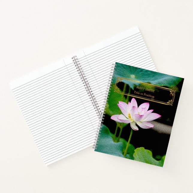 Elegantes, modernes, florales Gold Notizbuch (Innenseite)