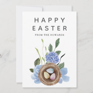 Elegantes modernes florales Ostern   Frohe Ostern  Feiertagskarte