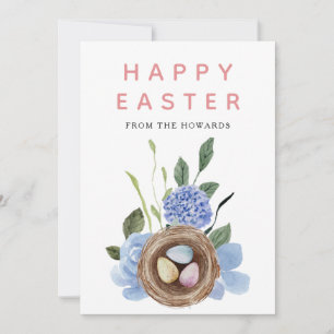 Elegantes modernes florales Ostern Frohe Ostern Feiertagskarte