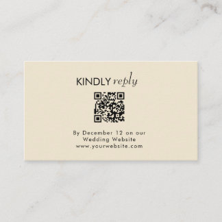 Elegantes, modernes Foto benutzerdefinierter qr-Co Begleitkarte