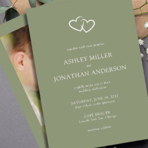 Elegantes, modernes Foto für Hochzeiten Einladung
