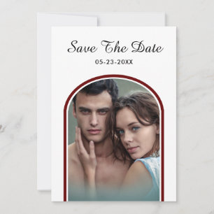 Elegantes modernes Foto Hochzeit personalisieren Save The Date