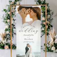 Elegantes modernes Foto Hochzeit Willkommen