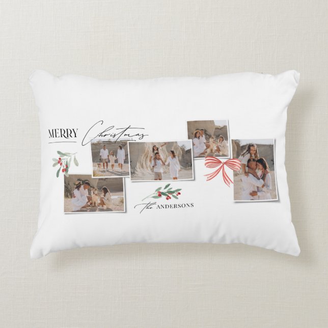 Elegantes, modernes Foto mit rotem Bug Dekokissen (Vorderseite)