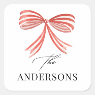 Elegantes, modernes Foto mit rotem Bug Quadratischer Aufkleber