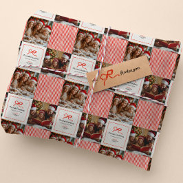 Elegantes modernes Foto mit rotem Bug Weihnachten Geschenkpapier