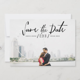 Elegantes modernes Foto Save the Date