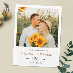 Elegantes modernes Foto Save the Date Ankündigungspostkarte