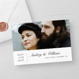 Elegantes modernes Foto Save the Date Hochzeitskar