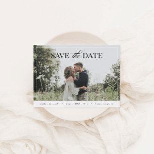 Elegantes Modernes Foto Save the Date Postkarte