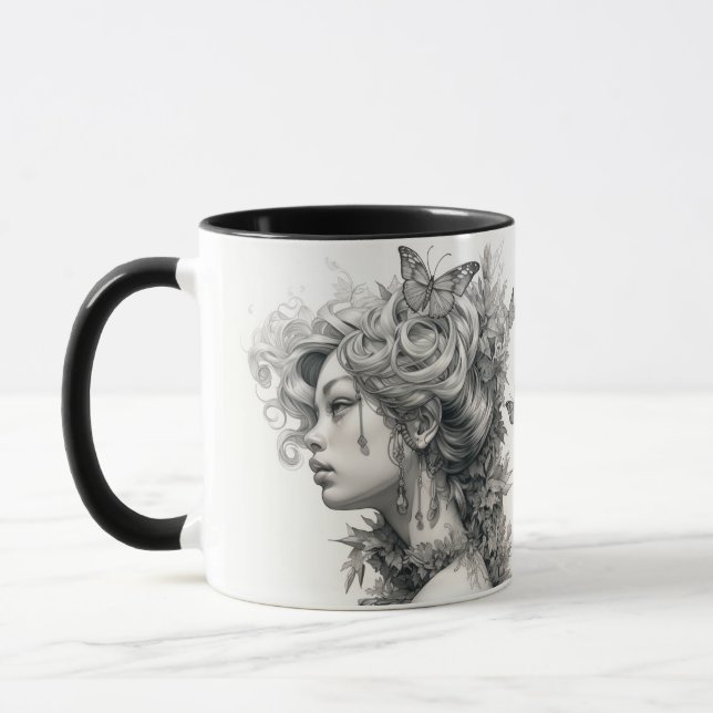 Elegantes, modernes Foto und Personalisiert Tasse (Links)
