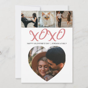 Elegantes modernes Frohes Valentinstag 4 Foto Feiertagskarte