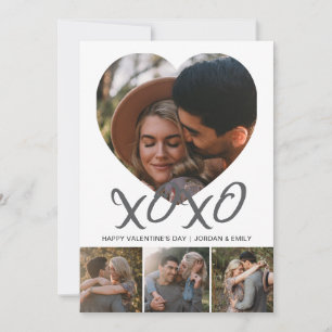 Elegantes modernes Frohes Valentinstag 4 Foto Feiertagskarte