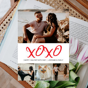 Elegantes modernes Frohes Valentinstag 4 Foto Feiertagskarte