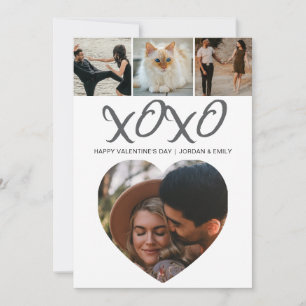 Elegantes modernes Frohes Valentinstag 4 Foto Feiertagskarte