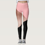 elegantes modernes geometrisches leggings<br><div class="desc">Stilvolles Imitat-Rosengold des geometrischen Entwurfs des Entwurfs,  Pastellrosa und Schwarzdreiecke.</div>