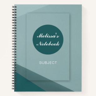Elegantes, modernes geometrisches Skript Personali Notizbuch