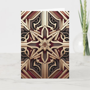 Elegantes modernes geometrisches Sternmuster Karte