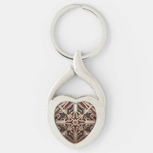 Elegantes modernes geometrisches Sternmuster Schlüsselanhänger