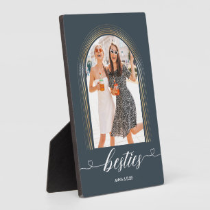 Elegantes modernes Geschenk für Bestie BESTE FREUN Fotoplatte
