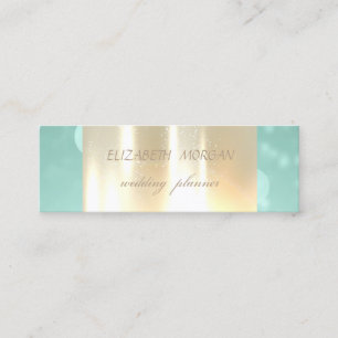 Elegantes modernes Glamour, Imitate Gold, Bokeh Mini Visitenkarte