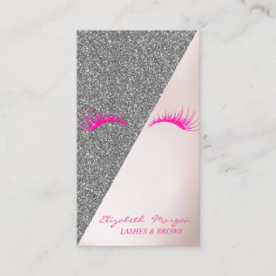 Elegantes modernes Glitter, falsche Wimpern Visitenkarte