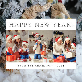 Elegantes, modernes, glückliches New Year Family F Feiertagskarte