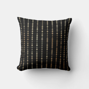 Elegantes modernes Gold Beads Circles Dots Pattern Kissen