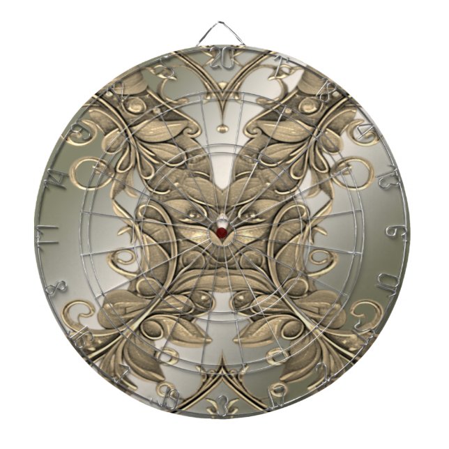 Elegantes, modernes Gold Decorative Dartboard Dartscheibe (vorne)