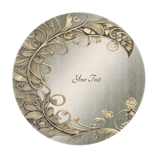 Elegantes modernes Gold Decorative Schneideboard Schneidebrett (Vorderseite)