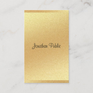 Elegantes, modernes Gold-Glitzer-Kalligrafie-Skrip Visitenkarte