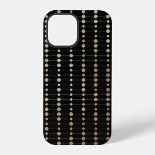 Elegantes Modernes Gold-Perlen Kreise Punkte Muste iPhone 12 Pro Hülle