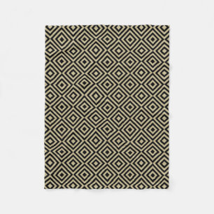 Elegantes, modernes Gold Squares Diamonds Tiles-Mu Fleecedecke