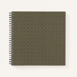 Elegantes, modernes Gold Squares Diamonds Tiles Pa Notizbuch