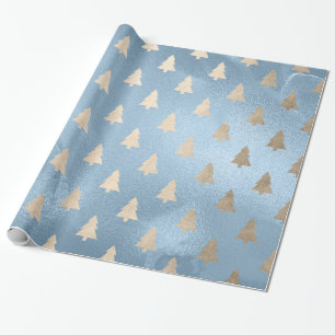 Elegantes, modernes Gold- und Blautönmuster Geschenkpapier