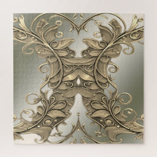 Elegantes, modernes Goldenes Dekorationspuzzle Puzzle