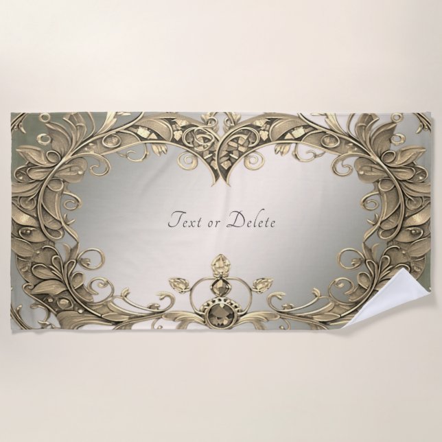 Elegantes, modernes Goldenes Dekoratives Badetuch (Vorderseite)